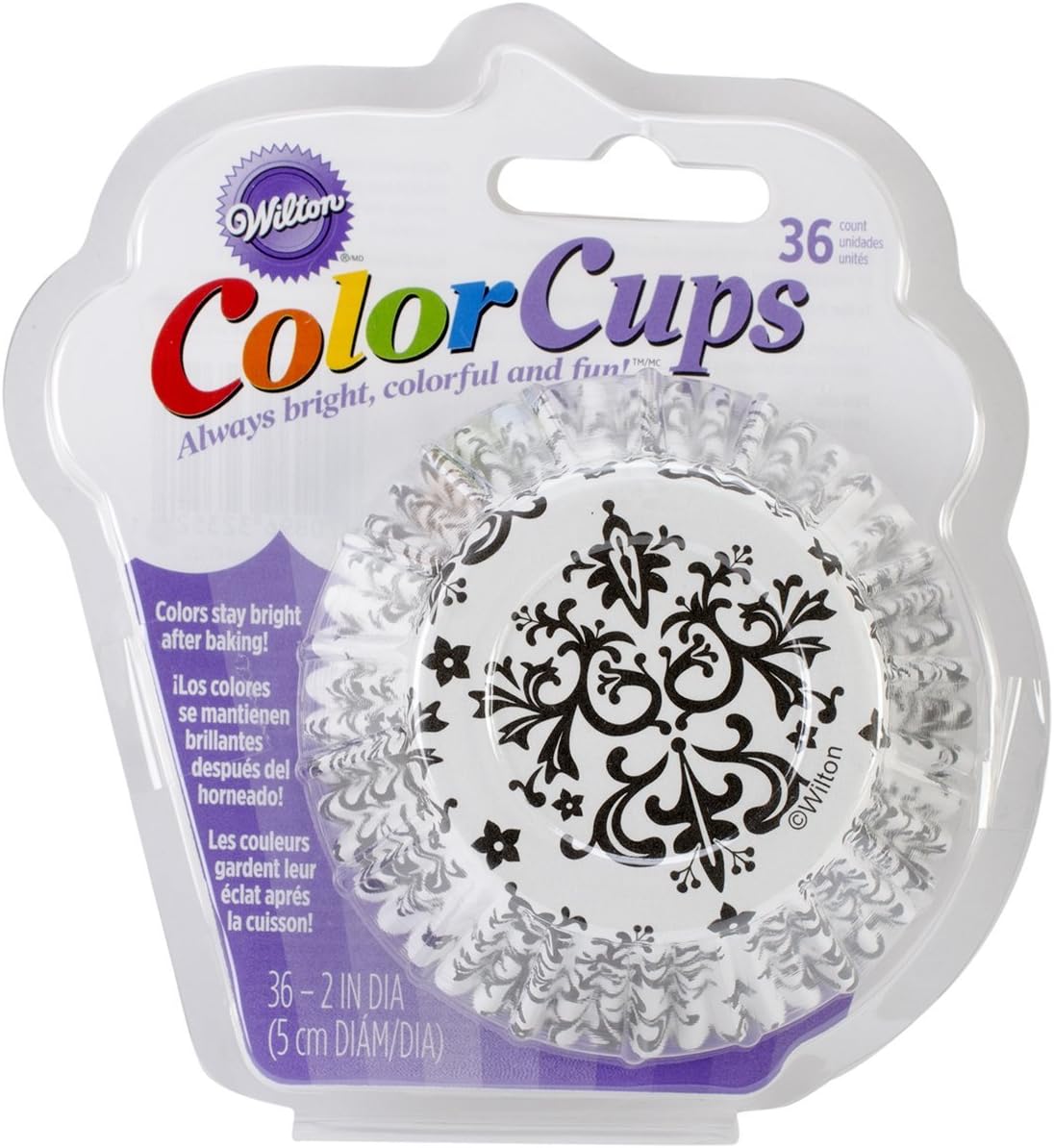 Black and White Damask Design Baking Cups, 36 count