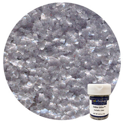 Silver Edible Glitter (.25 oz.)