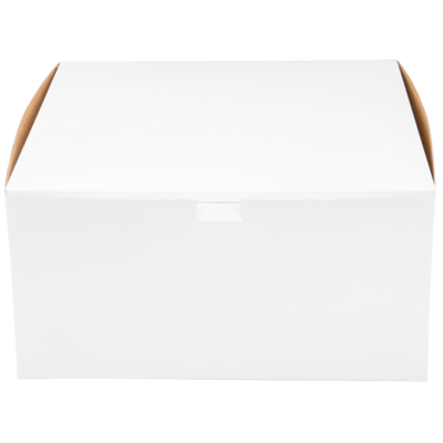 Square Box, One Piece White - Multiple Sizes