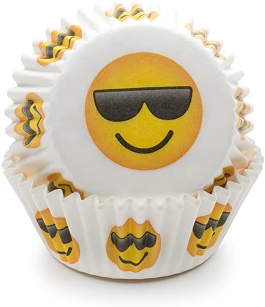 Emoji with Sunglasses Baking Cups, 50 count