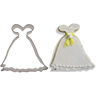 Gown Cookie Cutter, 4 inch.