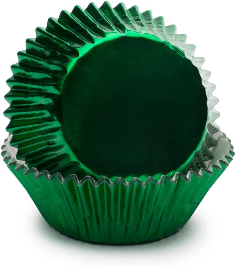 Green Foil Mini Baking Cups, 48 count