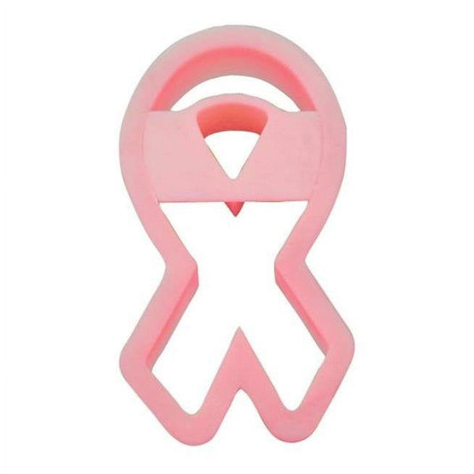 Pink Ribbon Cookie Cutter, 4 inch.
