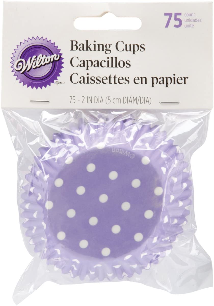 Purple Dots Baking Cups, 75 count