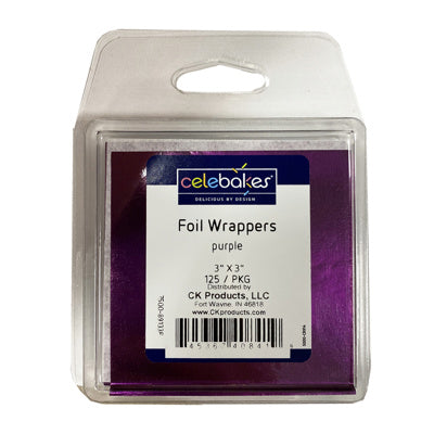 Purple Foil Candy Wrapper, (3"x3")