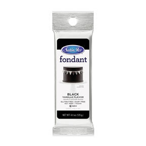 Black Vanilla Fondant, 4.4 oz
