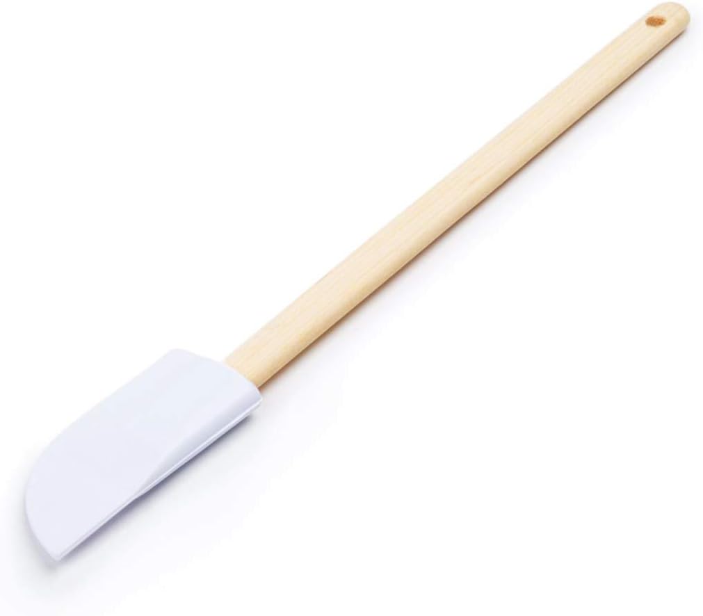 Spatula 10" White with Wood Handle