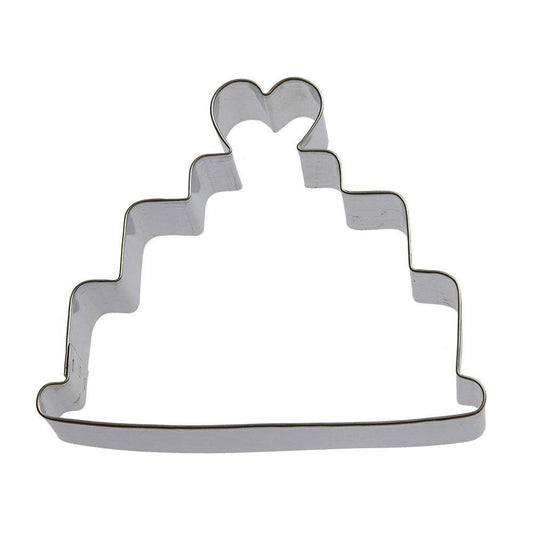 Wedding Cake With Heart Cookie Cutter, 4 inch.
