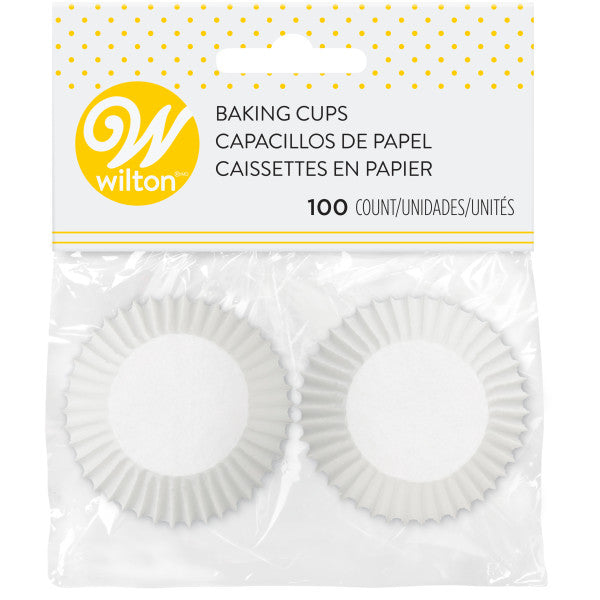 White Mini Cupcake Liners, 100 count